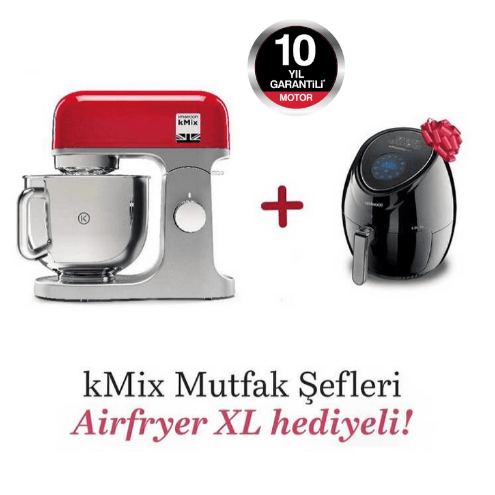 Kenwood kMix Mutfak Şefi 5 Lt KMX750RD + Airfryer XL Siyah HFP30.000BK Hediyeli - Görsel 1